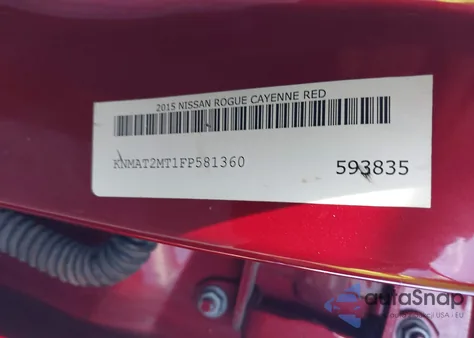 2015 Nissan Rogue S from USA, damaged, VIN KNMAT2MT1FP581360